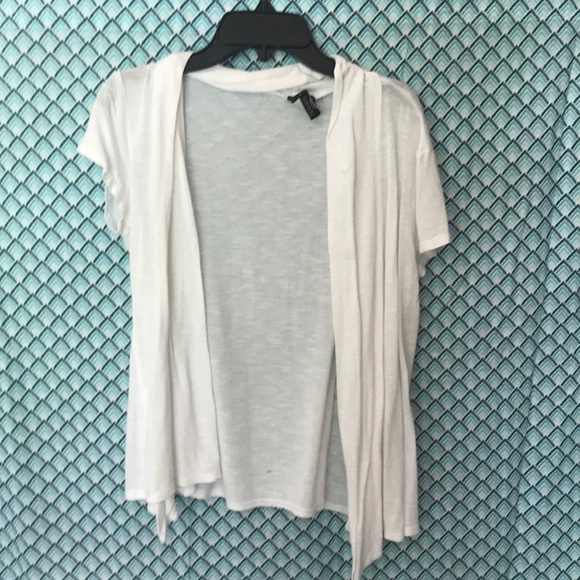 White children’s t-shirt sleeve cardigan - Picture 1 of 1